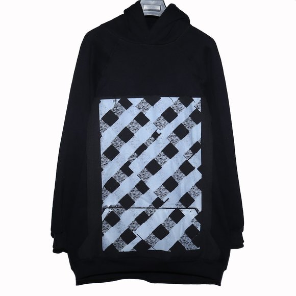 Liam Hodges Oversized Plaid Patch Hoodie
